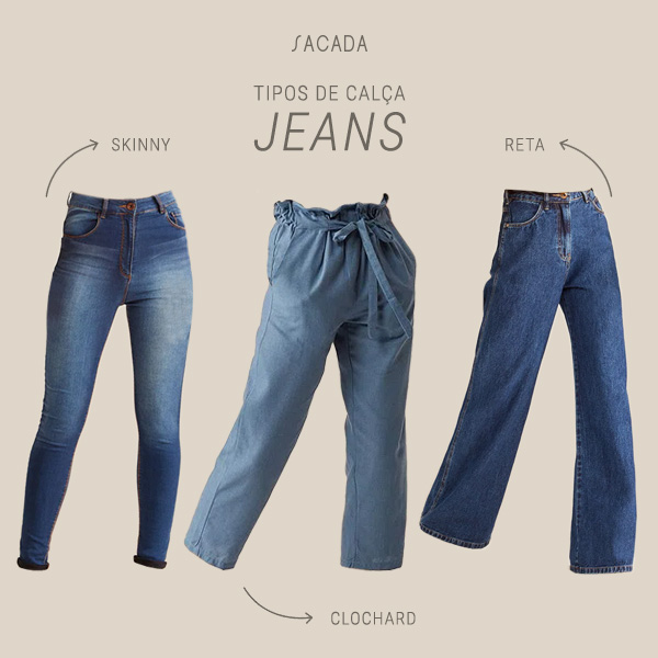Close em modelos de calça jeans femininas